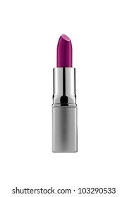 Purple Lipstick Isolated On White