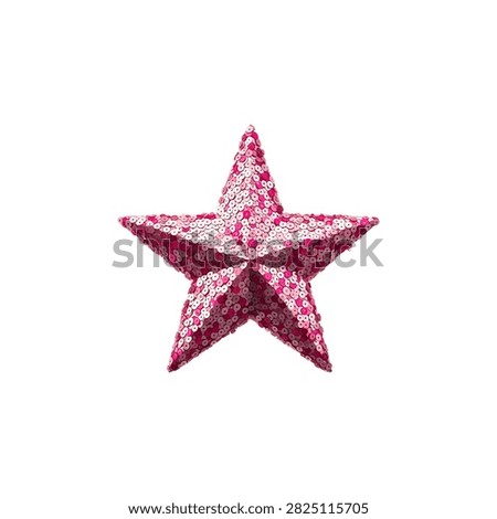 Purple maple leaf with serrated edges, isolated on white background