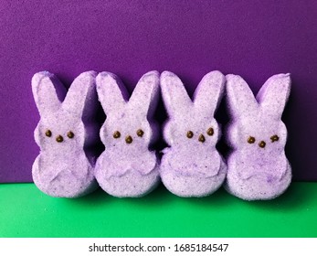 Purple Marshmallow Easter Peeps Candy