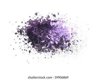 Purple Mix Eye Shadow Crushed Sample Isolated On White