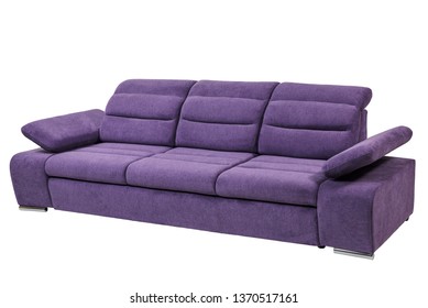 Purple Modern Living Room Interior Sofa Couch Isolated On White