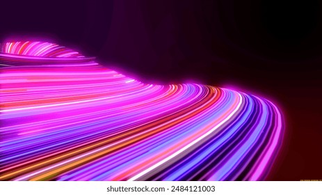 purple neon lines glowing lights, time-lapse background - Powered by Shutterstock