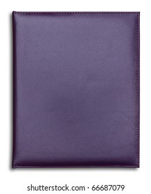 purple notebook isolated white background
