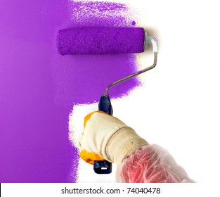 Purple Paint Roller