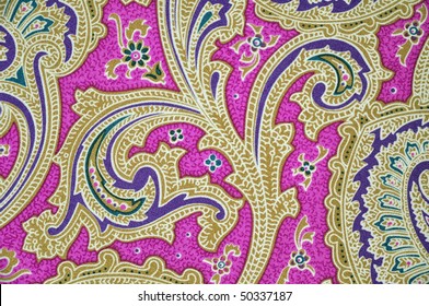 Purple Paisley Background Pattern / Texture