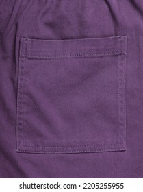 Purple Pants Pocket Close Up