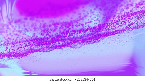 Purple particles forming abstract waves, image over gradient background. motion, digital, fluid, flowing, seamless, loop - Powered by Shutterstock