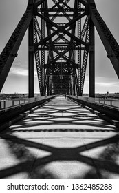 The Purple People Bridge In Black And White