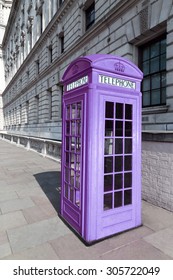 Purple Phone Booth In London