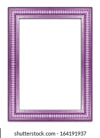 Purple Picture Frame .Isolated On White Background