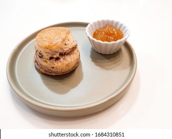 Purple Potato Scone With Orange Jam