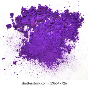 Purple Powder On White Background