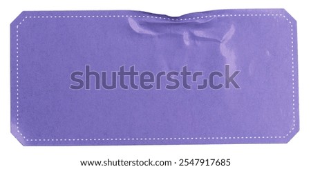 purple rectangular paper sticker label