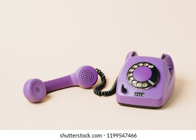 Purple Retro Rotary Phone Tube On Stock Photo 1199547466 | Shutterstock