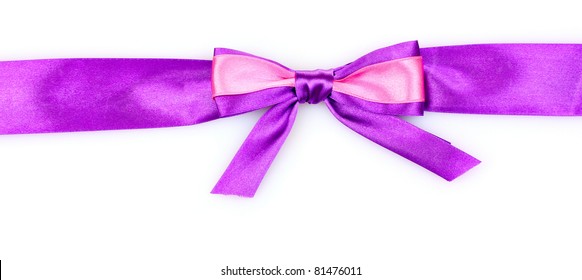 Purple Bow Ribbon Vector Holiday Illustration Stock Vector (Royalty ...