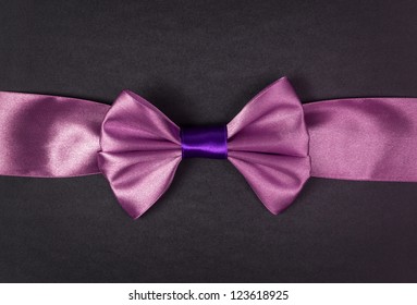 Purple Ribbon Bow On Black Paper Stock Photo 123618925 | Shutterstock