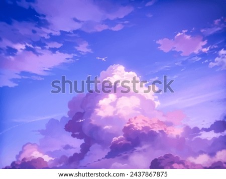 purple sky with clouds background