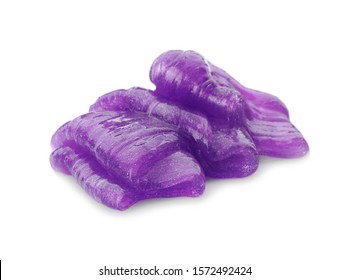 Purple Slime Isolated On White. Antistress Toy