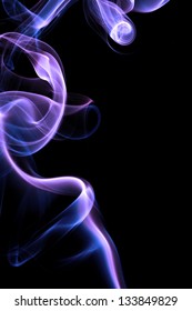 Purple Smoke In Black Background