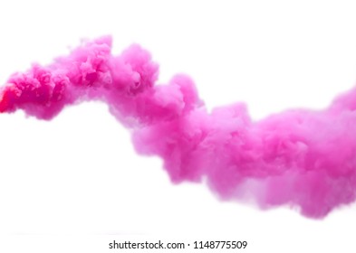 Purple Smoke, Isolated On White Background.