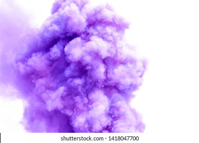 Purple smoke like clouds background,Bomb smoke background,Smoke caused by explosions.
