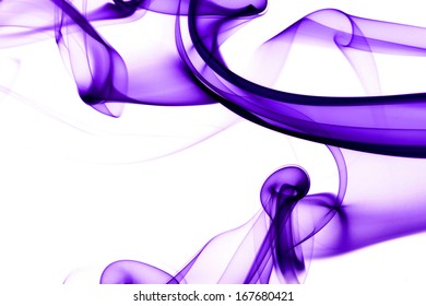 Purple Smoke In White Background