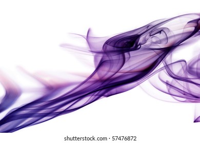 Purple Smoke In White Background