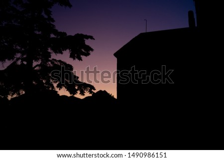 Image, Stock Photo #A# Evening pink Climate