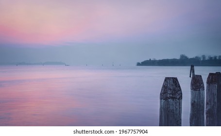 Purple Sunset Over Venice Lagoon