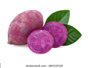 Purple Sweet Potato Isolated On White Background