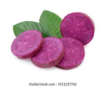 Purple Sweet Potato Isolated On White Background