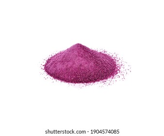 Purple Sweet Potato Powder On White Background