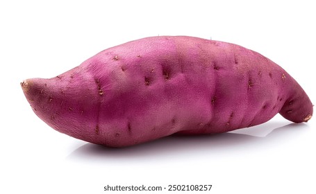 Purple sweet yam isolated on white background