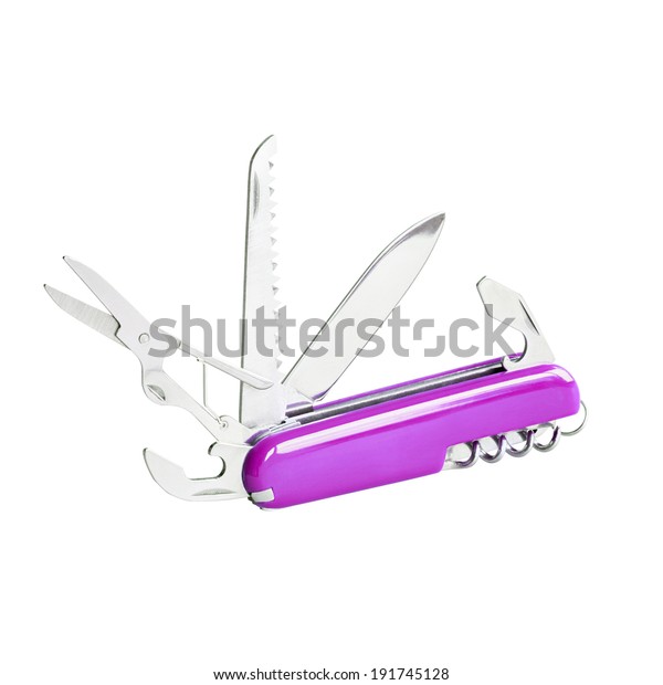 purple swiss army knife