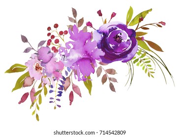 Download Purple Watercolor Flowers Images, Stock Photos & Vectors ...