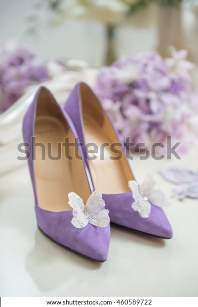 purple bridal shoes