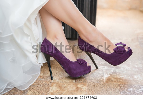 purple wedges for wedding