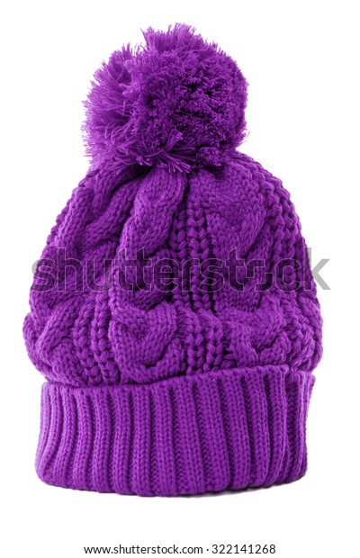 purple wooly hat