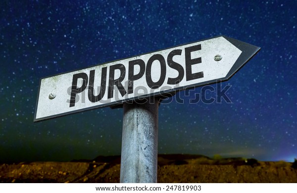 Purpose Sign Beautiful Night Background Stock Photo 247819903 ...