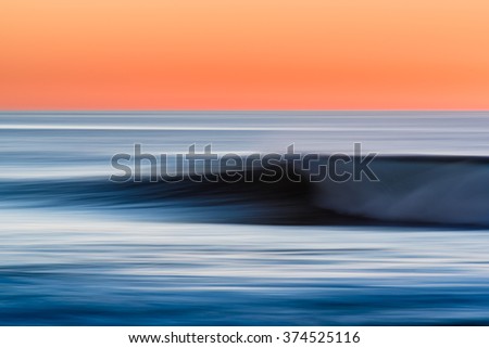 A purposefully blurred ocean background