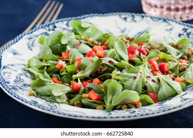 Purslane Salad With Mungbeans