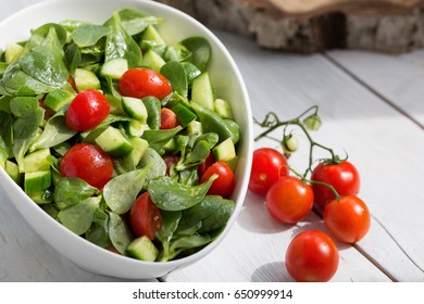 Purslane Salad With Tomatoes And Cucumber