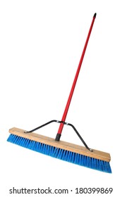 Push Broom On White Background