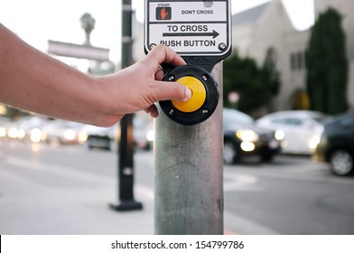 Push button to cross the street