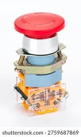 Push Button Switch AC 400V Red Sign E-Stop Emergency Mushroom 22mm NO NC for CNC