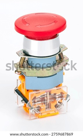 Push Button Switch AC 400V Red Sign E-Stop Emergency Mushroom 22mm NO NC for CNC