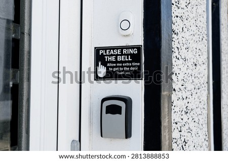 Push buzzer intercom door bell for entry