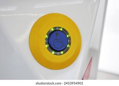 Push To Open Disabled Button In a Metro Train .