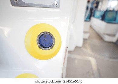 Push To Open Disabled Button In a Metro Train .
