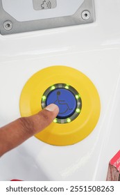 Push To Open Disabled Button In a Metro Train .